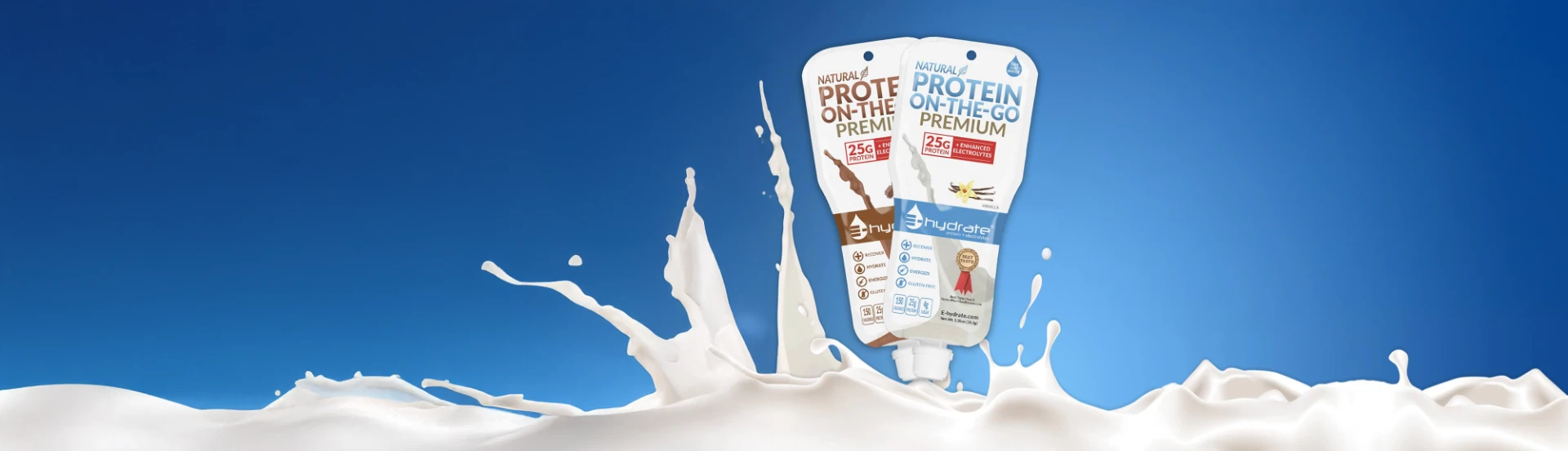 E-hydrate Protein On-The-Go pouches